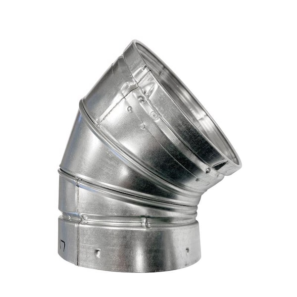 Selkirk Selkirk 4 in. D X 9.56 in. L Aluminum/Galvanized Steel Stove Pipe Elbow 104222 - main